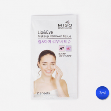 Салфетки для удаления макияжа с глаз и губ Miso, 1000 уп.