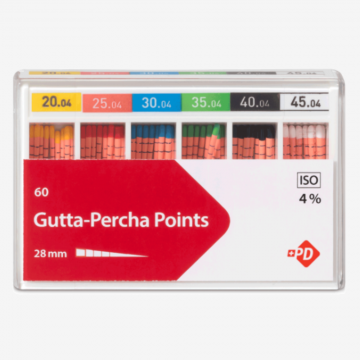 Гуттаперчевые штифты для зубных каналов Gutta percha points от Spident