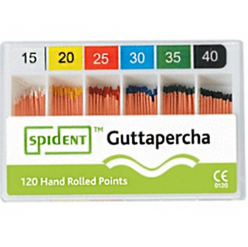Гуттаперчевые штифты для зубных каналов Gutta percha points от Spident